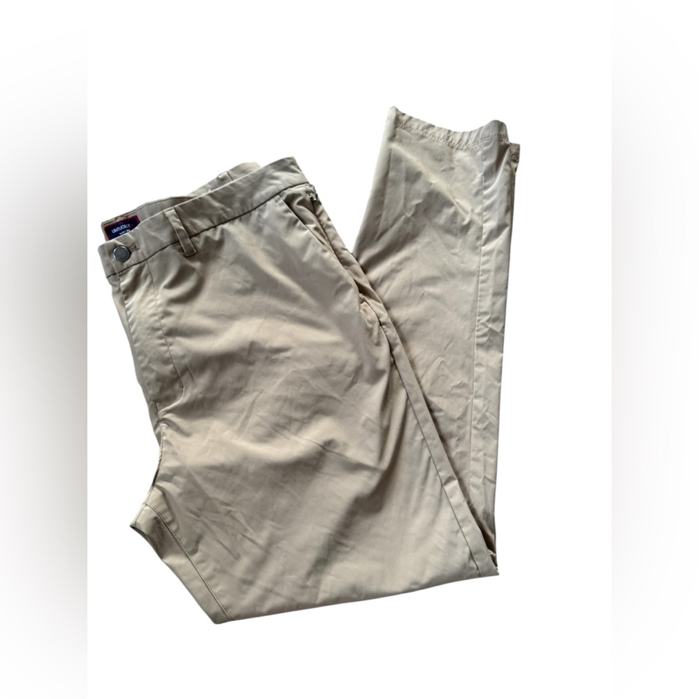 UNTUCKit Traveler Tech Pants Men’s 38x32 Tan Slim Fit Performance Stretch